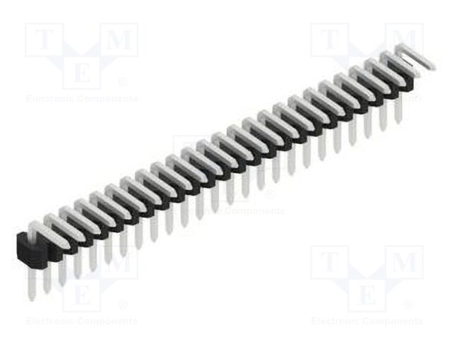 Connector: pin strips; pin header; male; PIN: 25; 1.27mm; THT; 1x25