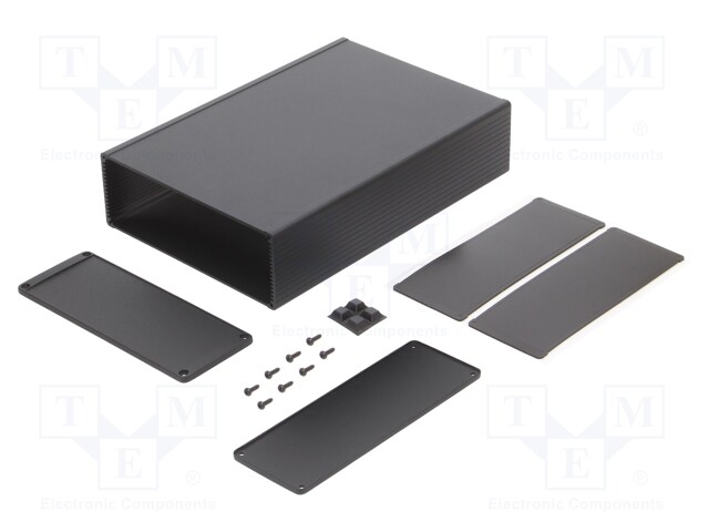 Enclosure: with panel; 1457U; X: 280mm; Y: 191mm; Z: 68mm; aluminium