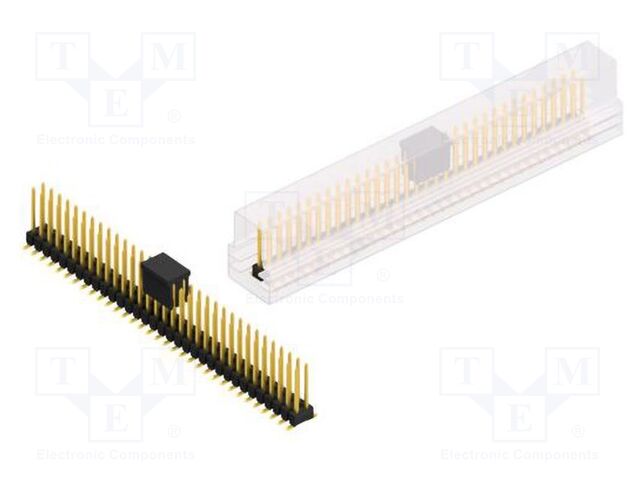 Connector: pin strips; pin header; male; PIN: 66; 2.54mm; SMT; 2x33