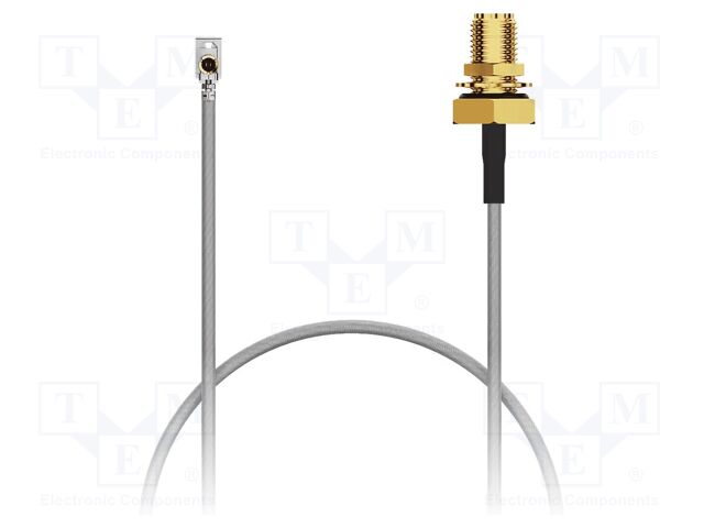 Cable; IPEX MHF LK,SMA female; black; -40÷85°C; 0÷8GHz; 200mm; 50Ω