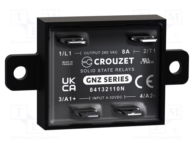 Relay: solid state; Ucntrl: 4÷32VDC; 8A; 24÷280VAC; -40÷80°C