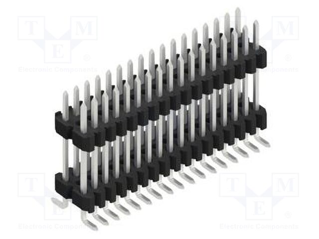 Connector: pin strips; pin header; male; PIN: 34; 1.27mm; SMT; 2x17