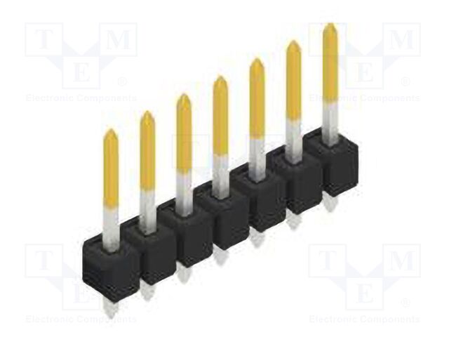 Connector: pin strips; pin header; male; PIN: 7; 2.54mm; THT; 1x7