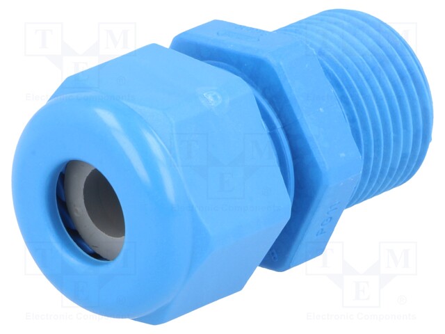 Cable gland; with long thread; PG11; IP68; Mat: polyamide; blue