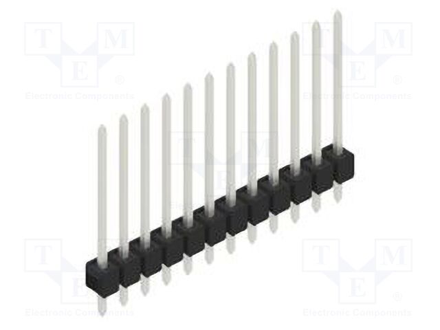 Connector: pin strips; pin header; male; PIN: 12; 2.54mm; THT; 1x12