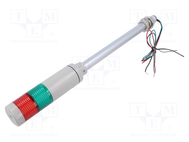 Signaller: signalling column; continuous light; Usup: 24VDC; LED