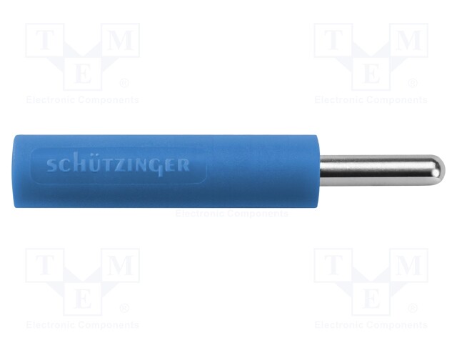 Socket; 4mm banana; 20A; 34.8mm; blue; nickel plated; -25÷80°C