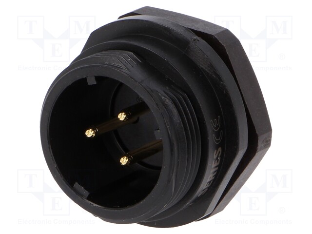 Socket; male; SP17; PIN: 3; IP68; soldering; 500V; 2mm2; 10A