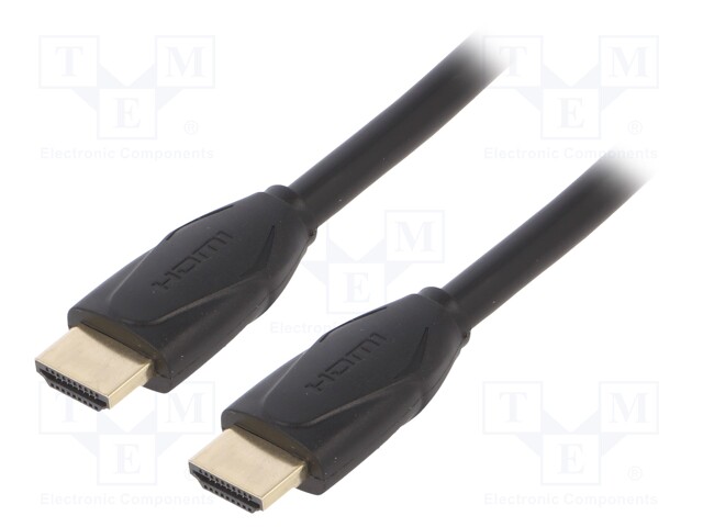 Cable; HDMI 1.4; HDMI plug,both sides; 2m; black; 30AWG; Core: CCS