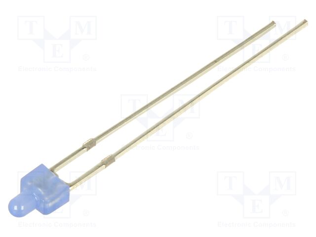 LED; blue; 2mm; 100÷150mcd; 120°; Front: flat; 2.9÷3.4VDC; -30÷85°C