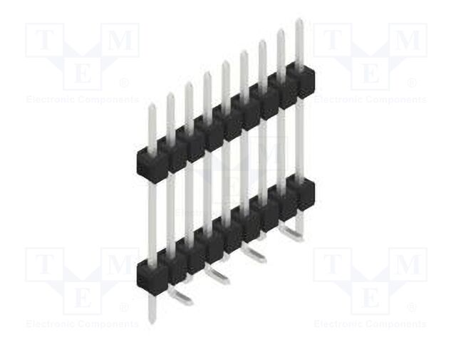 Connector: pin strips; pin header; male; PIN: 9; 2.54mm; SMT; 1x9