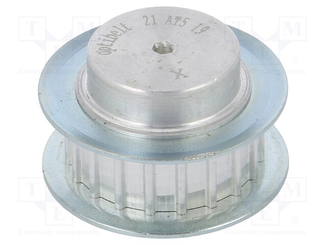Belt pulley; AT5; W: 10mm; whell width: 21mm; Ø: 29mm; aluminium; ZRS