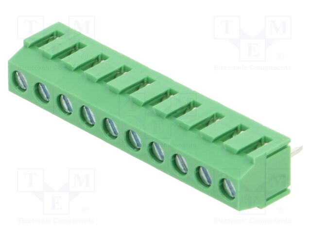 Connector: PCB terminal block; terminal; straight; on PCBs; 10A