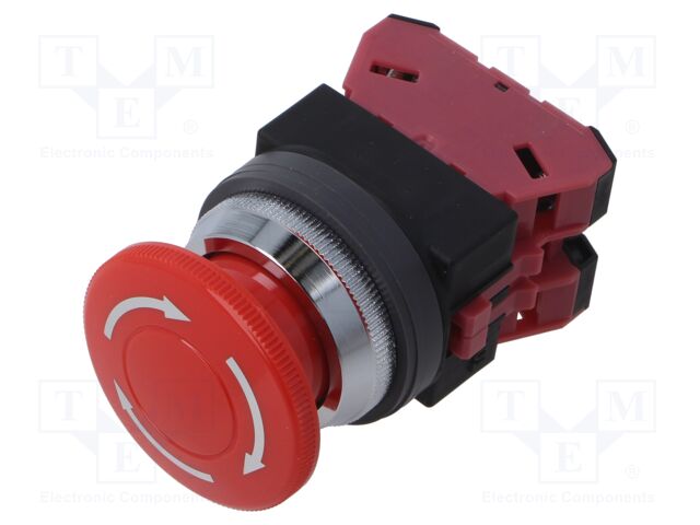 Switch: emergency stop; 30mm; Stabl.pos: 2; NC x2; red; IP65; ANV3