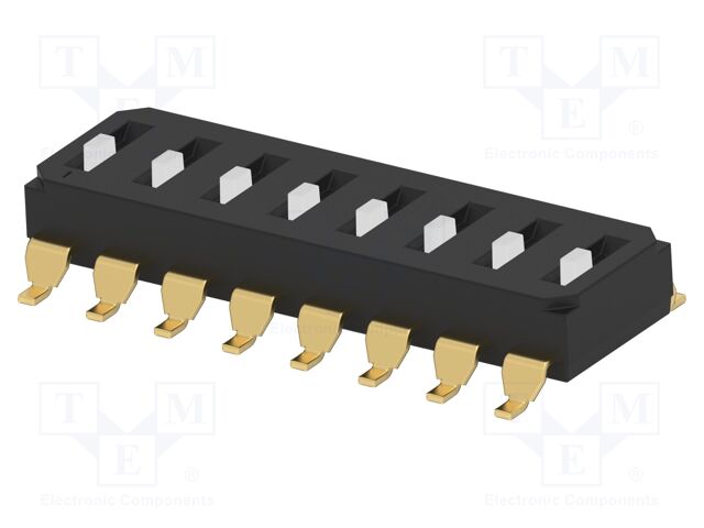 Switch: DIP-SWITCH; Poles number: 8; OFF-ON; 0.025A/24VDC; Pos: 2