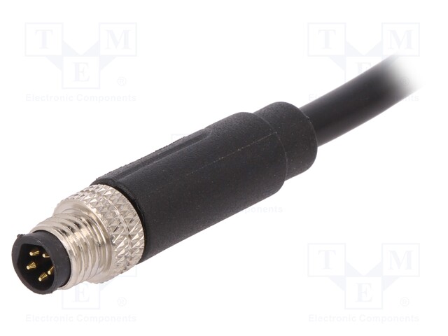 Connector: M8; male; PIN: 5; straight; plug; 1.5A; 30V; IP67; 1m; TPU