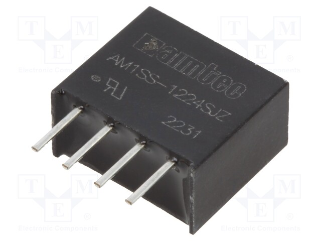 Converter: DC/DC; 1W; Uin: 10.8÷13.2V; Uout: 24VDC; Iout: 42mA; SIP4