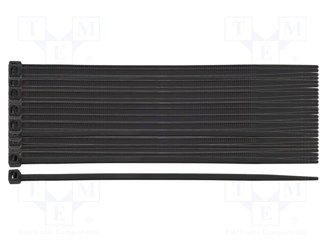 Cable tie; L: 80mm; W: 2.5mm; black; 100pcs; EXTREME