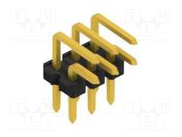 Connector: pin strips; pin header; male; PIN: 6; 2.54mm; THT; 2x3