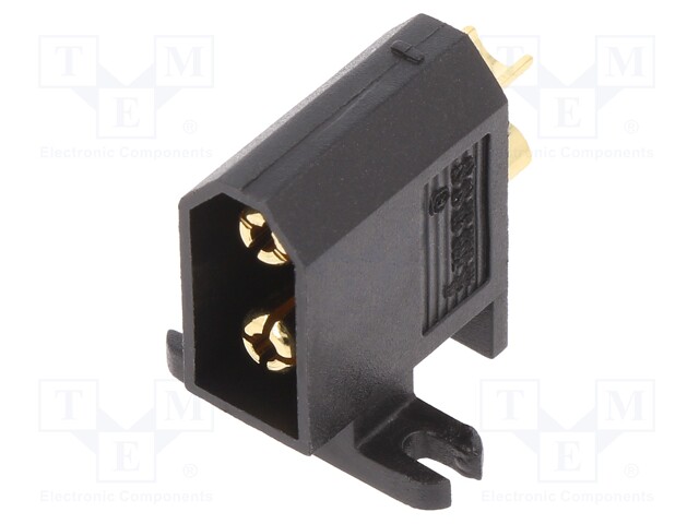 Socket; DC supply; XT60; male; PIN: 2; soldered; Plating: gold flash