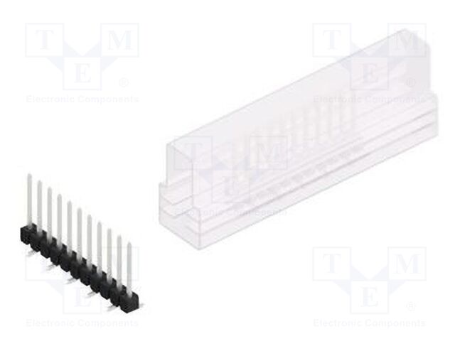 Connector: pin strips; pin header; male; PIN: 11; 2.54mm; SMT; 1x11