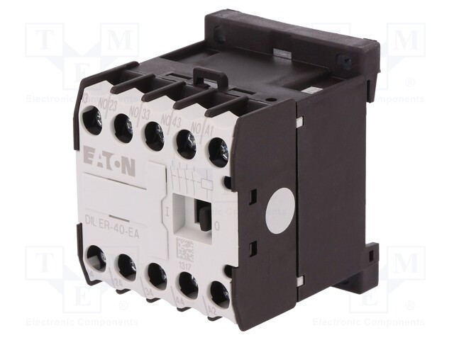 Contactor: 4-pole; NO x4; 230VAC; 6A; DIN,on panel; DILER; -25÷50°C