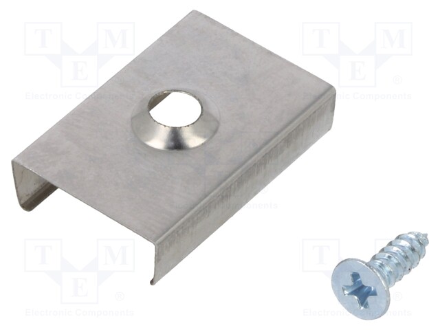 Flexible mounting plate S; natural; stainless steel
