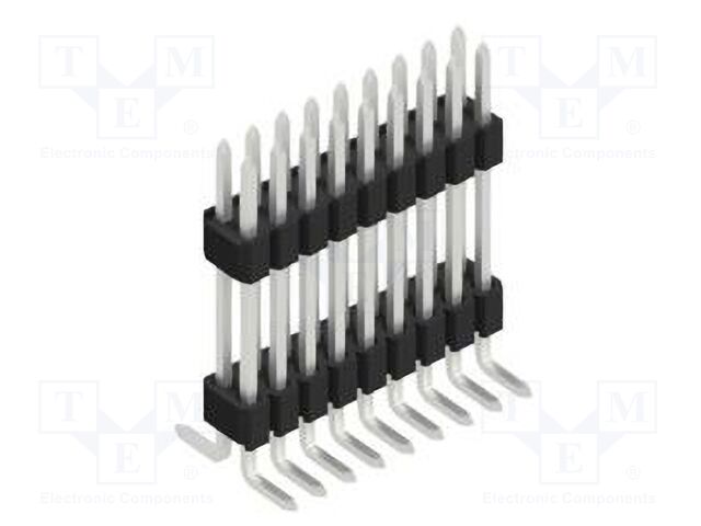 Connector: pin strips; pin header; male; PIN: 18; 1.27mm; SMT; 2x9