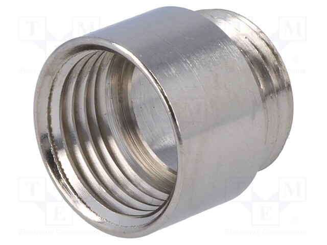 Thread adapter; Int.thread: M16; Ext.thread: PG9; brass; nickel