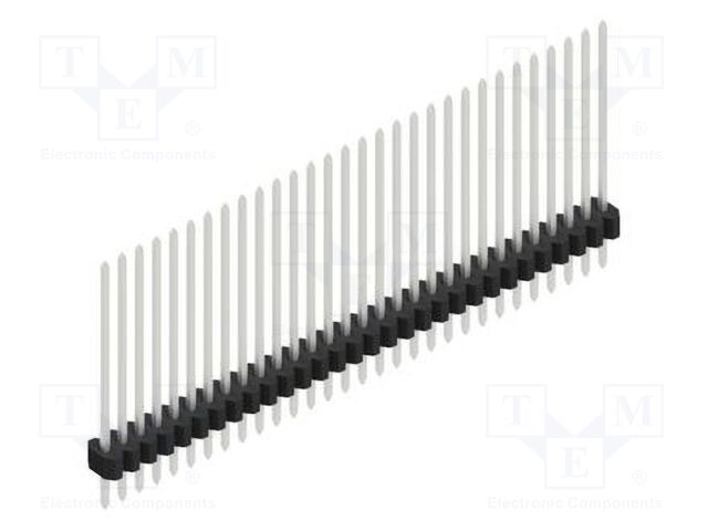 Connector: pin strips; pin header; male; PIN: 30; 1.27mm; THT; 1x30