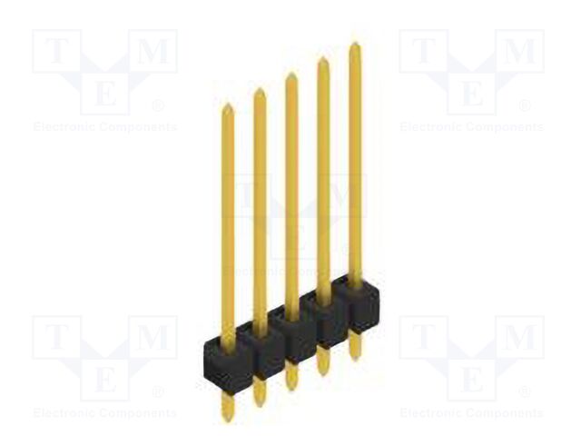 Connector: pin strips; pin header; male; PIN: 5; 2.54mm; THT; 1x5