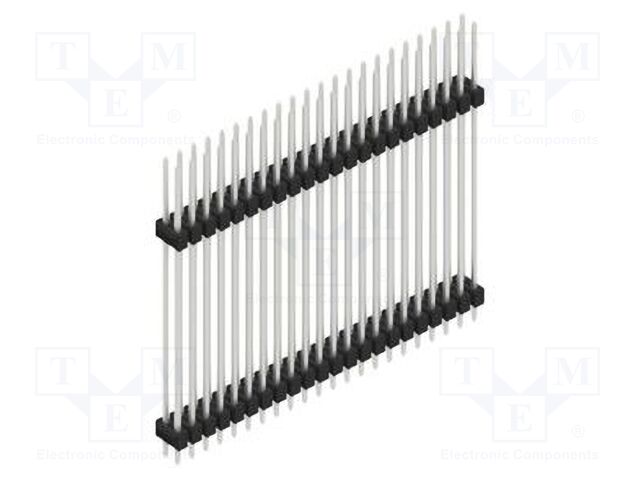 Connector: pin strips; pin header; male; PIN: 44; 2.54mm; THT; 2x22
