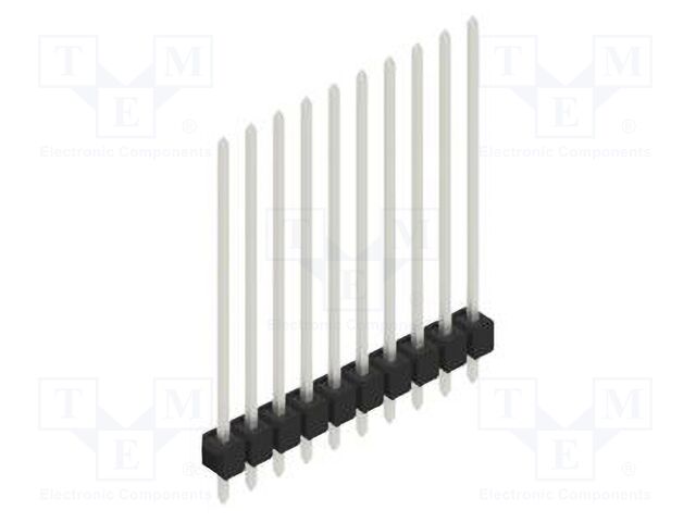 Connector: pin strips; pin header; male; PIN: 10; 2.54mm; THT; 1x10