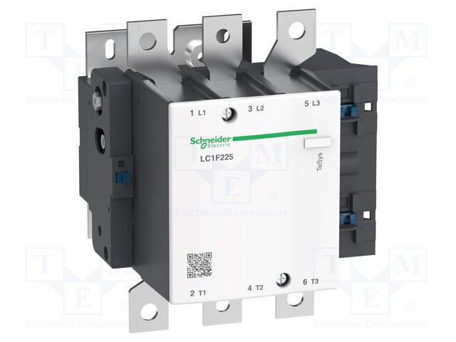 Contactor, 225 A, Panel, 690 VAC, 3PST-NO, 3 Pole, 129 kW