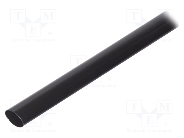 Heat shrink sleeve; glued; 22mm; L: 1m; black; Temp: -25÷125°C