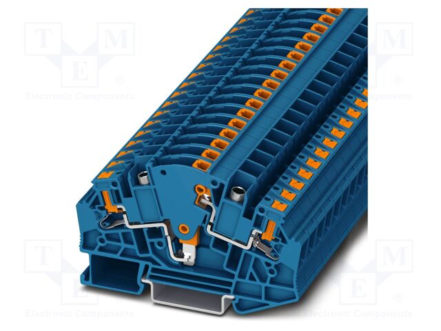 Splice terminal: rail; PA; terminals: 2; W: 8.2mm; H: 82mm; Body: blue