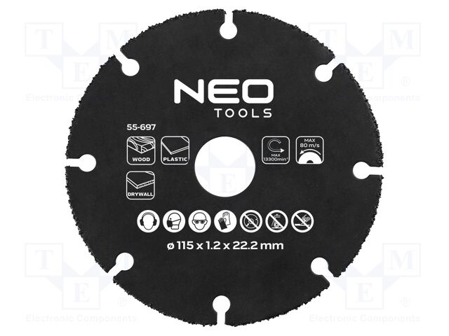 Circular saw; Ø: 115mm; Disc thick: 1.4mm; wood,plastic,chipboard