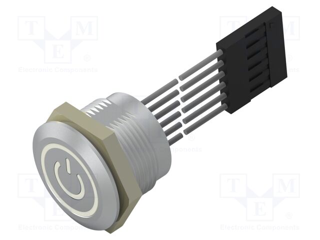 Switch: capacitive; Pos: 2; SPST; 1A/24VDC; IP68; OFF-ON; RGB