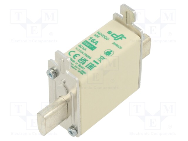 Fuse: fuse; aM; 16A; 690VAC; NH000
