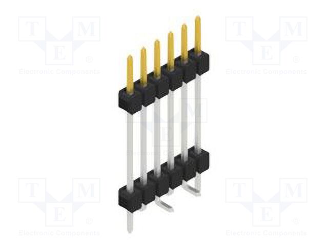 Connector: pin strips; pin header; male; PIN: 6; 2.54mm; SMT; 1x6