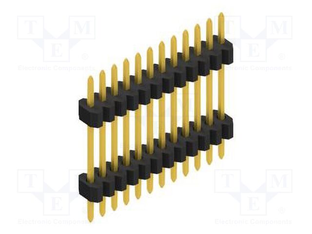 Connector: pin strips; pin header; male; PIN: 12; 1.27mm; THT; 1x12