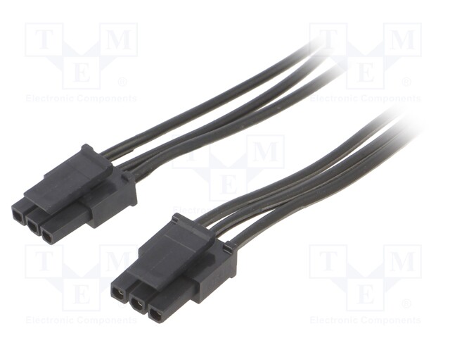 Cable; Micro-Fit 3.0; female-female; PIN: 3; 0.2m; 4A; TLYp; 0.35mm2