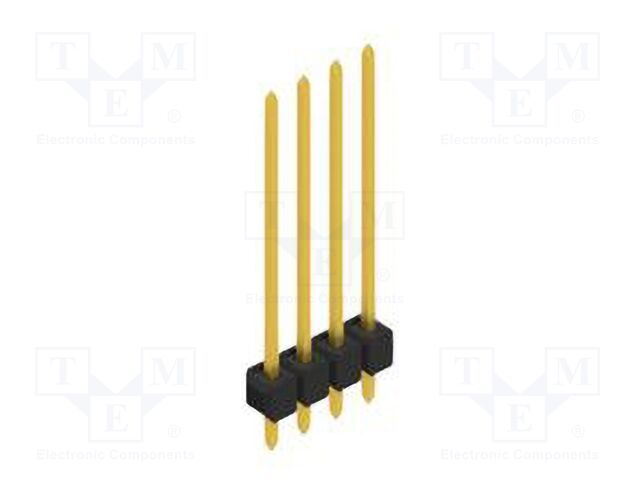 Connector: pin strips; pin header; male; PIN: 4; 2.54mm; THT; 1x4