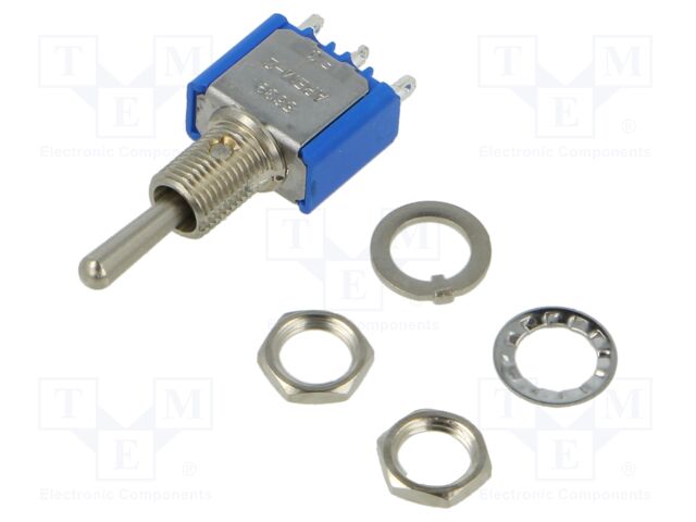 Switch: toggle; SP3T; ON-OFF-ON; 3A/250VAC; 4A/30VDC; 5000