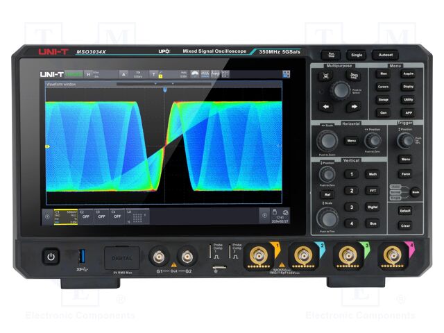 Oscilloscope: digital; Ch: 4; 350MHz; 5Gsps; 2Mpts; 1n÷1ks/div; ≤1ns