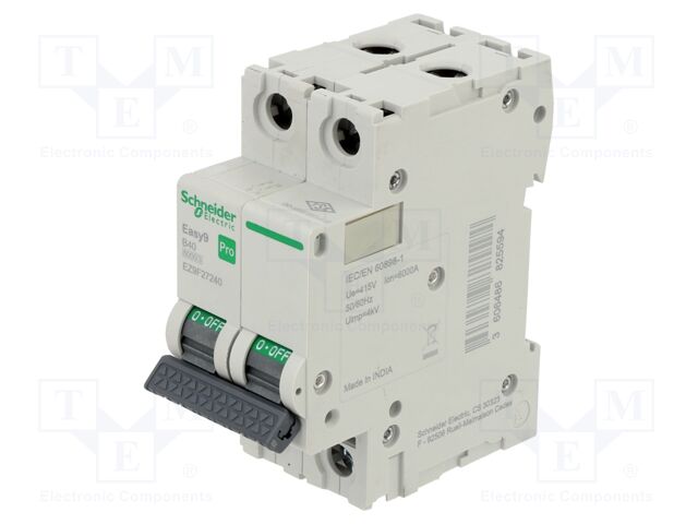 Circuit breaker; 230/400VAC; Inom: 40A; Poles: 2; Charact: B; 6kA