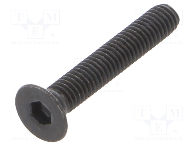 Screw; M3x18; 0.5; Head: countersunk; imbus; HEX 2mm; steel