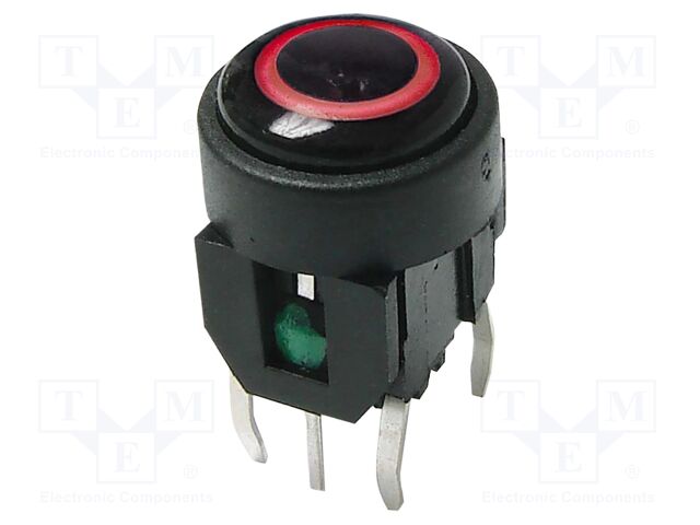 Microswitch TACT; SPST-NO; Pos: 2; 0.05A/12VDC; THT; LED; red/green