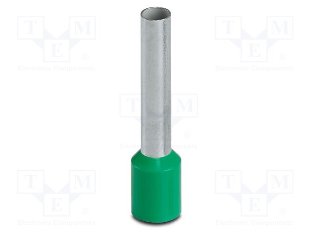 Tip: bootlace ferrule; insulated; copper; 6mm2; Bit len: 18mm