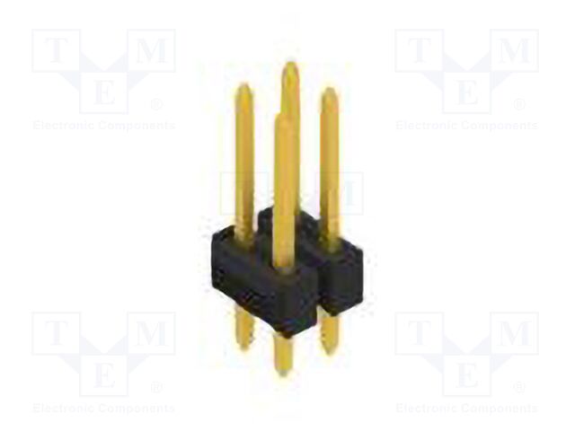 Connector: pin strips; pin header; male; PIN: 4; 2.54mm; THT; 2x2